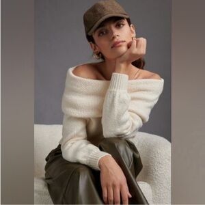 Anthropologie Slouchy Cowl Neck Sweater